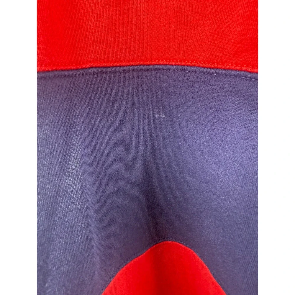 VTG Polo Ralph Lauren Mens Rugby Shirt Large Navy Blue Red Striped Long Sleeve L - Picture 4 of 4